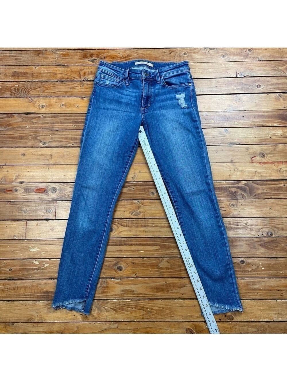 Joe’s jeans blue mid rise waist skinny distressed ripped denim stretchy size 26 - Picture 10 of 16